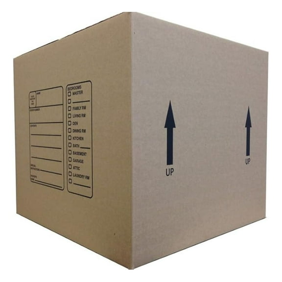 18 X 18 X 16 Inches Genuine Medium Moving Boxes (Pack of 10)