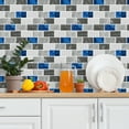 thumbnail image 3 of DEWOO Peel and Stick Backsplash - 10 Sheets of 12"×12" - 3D Adhesive Peel and Stick Tile Backsplash for Kitchen, Bathroom, Wall Tile, Blue Gray, 3 of 12