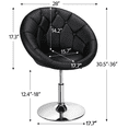 thumbnail image 3 of Yaheetech Height Adjustable Upholstered Tufted Accent Chair, Black, 3 of 8