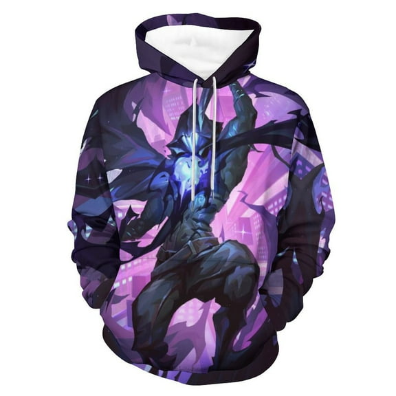 Valorant Omen Casual Pullover Hoodie Unisex Hooded Sweatshirt Novelty 3D Graphic Long Sleeve Sweater with Pocket S