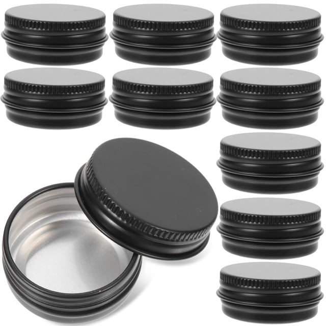 Milisten 24pcs Aluminum Tin Cans Metal Round Tins Containers Screw Lid Small Empty Jars