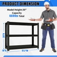 thumbnail image 2 of Black Metal Aquarium Stand with Adjustable Shelves, 3-Tier Design Suitable for 30-40 Gallon Fish Tanks, 2 of 14