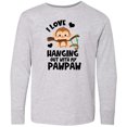 thumbnail image 3 of Inktastic Monkey I Love Hanging out with My Pawpaw Long Sleeve Youth T-Shirt, 3 of 5