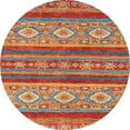 thumbnail image 1 of Ahgly Company Indoor Round Abstract Red Abstract Area Rugs, 4' Round, 1 of 6