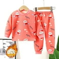 thumbnail image 2 of NOLDARES Toddler Baby Girl Boy Winter Clothes Outfits 2 Piece Long Sleeve Letter Print Sweatshirt and Elastic Pants Casual Clothing Set(C,3-4 Y), 2 of 4