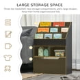 thumbnail image 3 of Kids Bookshelf Bookcase Multi-Shelf Rack Organizer with Storage Drawer for Books for Reading Nook, Classroom, Bedroom, Playroom, Brown, 3 of 7