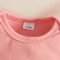thumbnail image 4 of mgoYE Baby Girl Clothes 3-6 Months Baby Girls Summer Outfit Bow Print Ruffle Romper Suspender Tutu Skirt Headband 3PCS Infant Toddler Summer Dresses(Pink,0-3 Months), 4 of 8