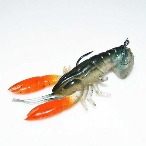 Hot Sale Fishing 8cm / 14g Soft Crawfish Shrimp Lobster Claw Bait  Artificial Lure Swimbait 