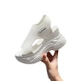 thumbnail image 3 of Fangasis Women Casual Shoes Lightweight Wedge Sandals Summer Platform Sandal Walking Anti-Slip White 6, 3 of 5