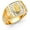 TOP1410, variant on 14k Two Tone Gold Men's Cubic Zirconia Ring for Men's (TOP1410, 10)