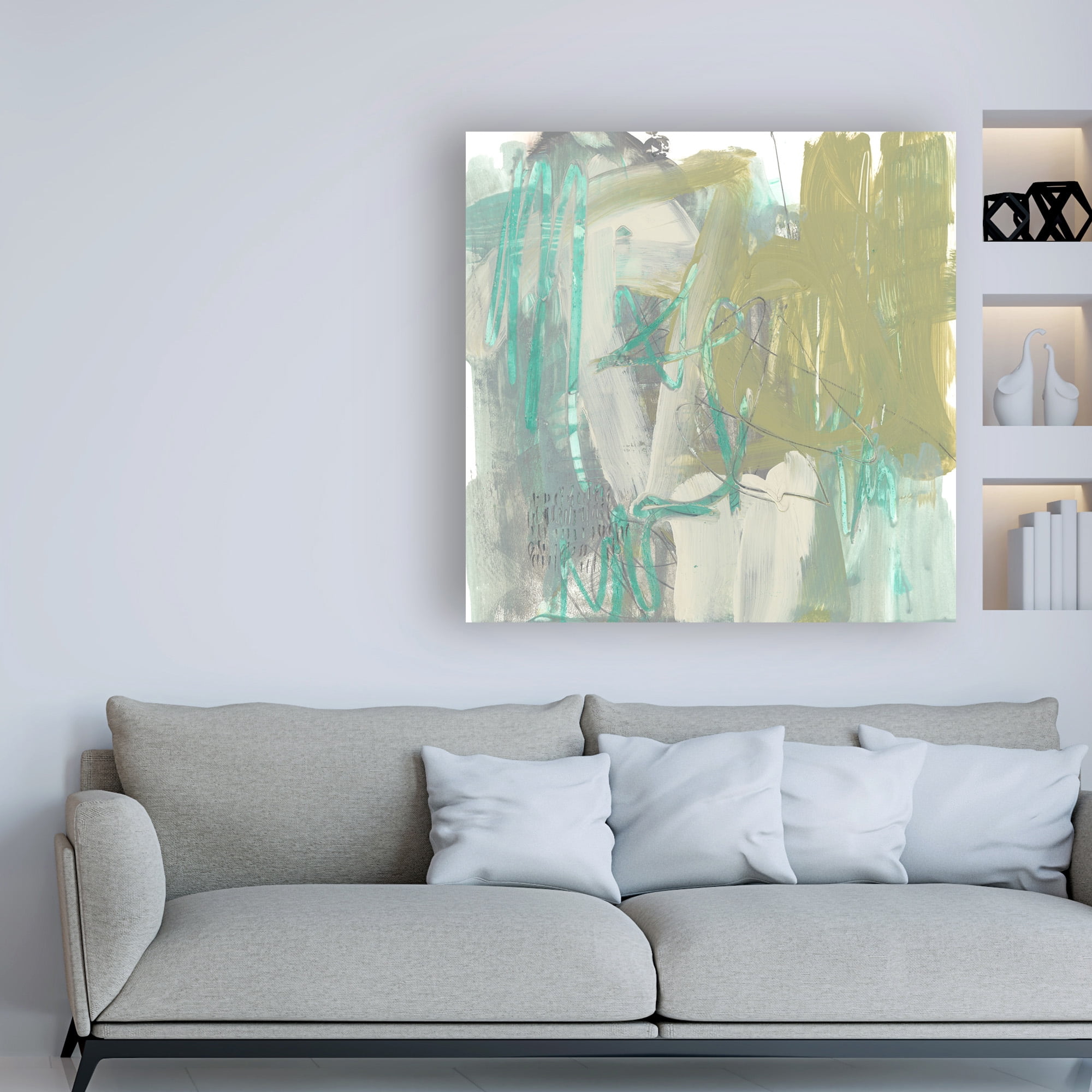 Trademark Fine Art 'Seafoam Marks I' Canvas Art by Jennifer Goldberger