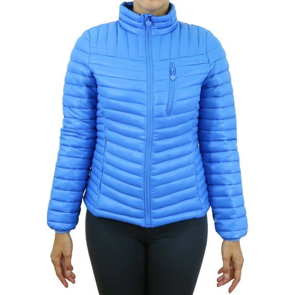 Women's Lightweight Puffer Bubble Jacket - Modern Fit Design
