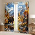 thumbnail image 2 of Homewish Wild Animal Bear Curtains Pack of 2 (42x84 Each),Rustic Mallard Duck Curtains Blackout,Country Farmhouse Lodge Bedroom Curtains For Adults,Breathable Home Decor, 2 of 6