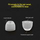 thumbnail image 3 of Consejos De Auriculares, Puntas De Reemplazo De Auriculares De Silicona Suave, Orificio Interno De 4 Mm -6 Mm, 3 Pares, Diseño Ergonómico, Para Auriculares XBA, MDR, Serie DR, 3 of 7