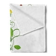 thumbnail image 2 of Letter L Soft Flannel Fleece Throw Blanket, Alphabet Capital L Design Daisies Wildflowers Other Plant Life Animal Fun, Cozy Plush for Indoor and Outdoor Use, 50" x 70", Green Multicolor, by Ambesonne, 2 of 5