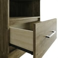 thumbnail image 5 of Castle Place Rustic Wood 1 Drawer Nightstand, Brown Oak, 5 of 8