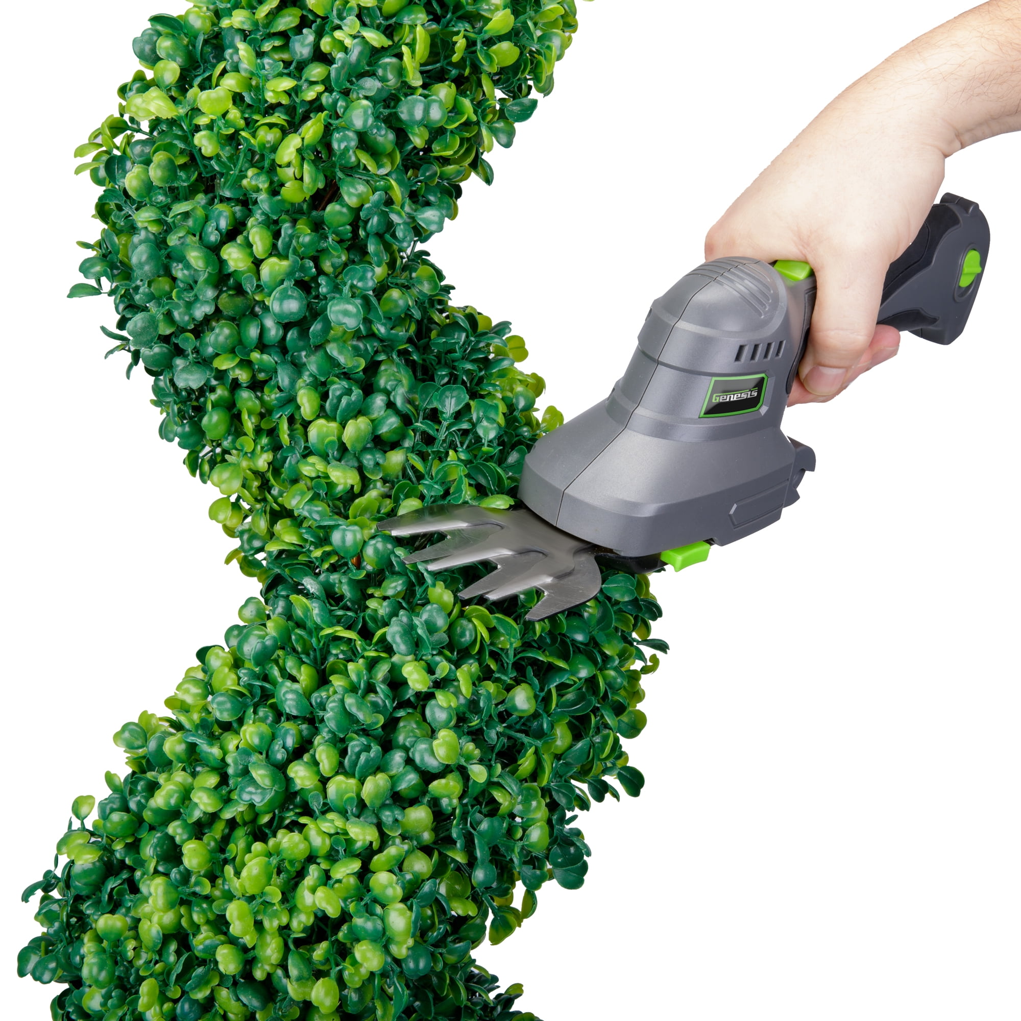 Genesis GLGT08B 8V 2.0Ah Cordless Electric Hedge Trimmer, Rechargeable Battery