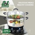 thumbnail image 2 of Steamer Pots Sunhouse, acero inoxidable, 3 litros, 2 niveles, con tapa, 2 of 9