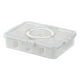 thumbnail image 3 of Contenedor de alimentos con compartimentos, organizador para refrigerador, contenedores, tarro de condimentos portátil, plato para servir, cajón de 8 rejillas, 3 of 8