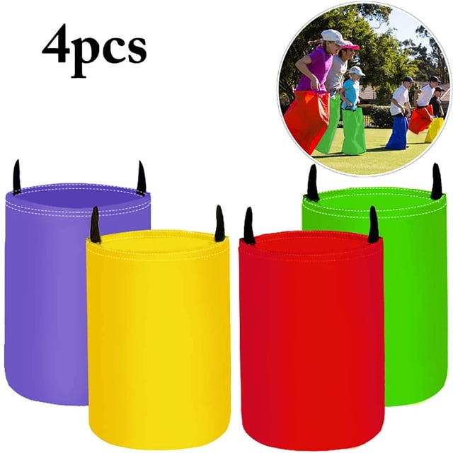 4 Pcs Sacs de Course pour Pommes de Terre, Course d'Oeufs et de Cuillères, Jeux de Carnaval