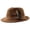 Khaki, variant on MEICHEN Solid Color Panama Hat for Women Stylish Bow Fedora Hat Women's Accessories Church Hat