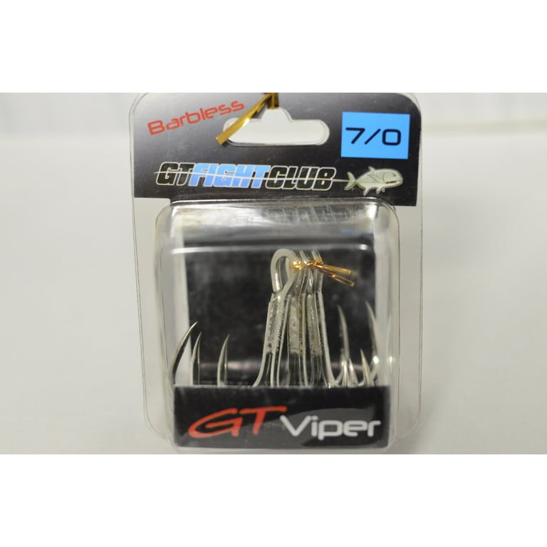 GT Viper Barbless Treble Hooks 4X 6/0