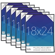 Studio Decor 24 x 36 Plastic Poster Frame Styleline - Includes Hanging Hardware, Horizontal or Vertical Display - Black, Bulk 6 Pack