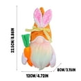 thumbnail image 2 of Easter Gnomes Plush Decorations, Handmade Bunny Gnomes Figurine Holding Carrots Easter Egg and Flowers, Swedish Rabbit Faceless Elf Dwarf Ornaments for Spring Tired Tray Decor - 8.27 inch, 2 of 8