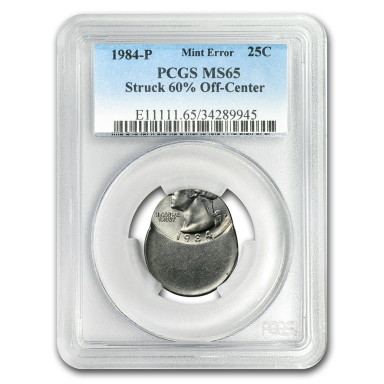 1984-P Washington Quarter MS-65 PCGS (Mint Error, 60% Off