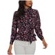 thumbnail image 1 of Camisa de manga larga con cinturón de cuello alto estampado ajustado para mujer Tops/camisas de cuello alto de manga larga Pompotops  FGAJ22157, 1 of 7