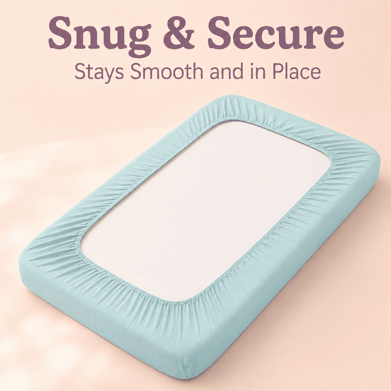 Bublo Baby Mini Crib Sheets, 2-Pack, 100% Organic Cotton photo 3