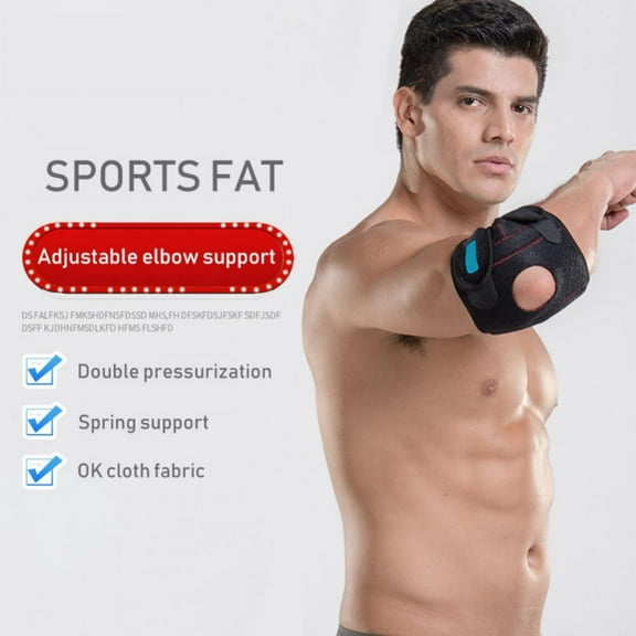 Elbow Support,Adjustable Tennis Elbow Support Brace, Great For Sprained Elbows, Tendonitis, Arthritis,basketball，Baseball,Golfer's Elbow Provides Support & Ease Pains