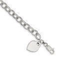 thumbnail image 1 of 925 Sterling Silver Heart Charm Bracelet, 1 of 2