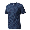 thumbnail image 5 of Eltusu Men's Athletic T-Shirts, Pullover Summer Crew Neck Printed Short Sleeve Tops Dark Blue Size XL, 5 of 7