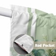 thumbnail image 2 of Sage Green Eucalyptus Leaves Swag Curtains Farmhouse Stripe Botanical Swag Valances for Kitchen Windows, Window Treatment Topper Curtains for Living Room Bedroom Bathroom, 28" W x 36" L, 2 of 6