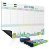joeji's Kitchen Magnetic Weekly Dry Erase Board for Wall | Weekly Calendar Whiteboard for Schedules and Meal Plans | Fridge Calendar 2021| Meal Calendar Magnet