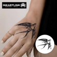 thumbnail image 2 of shiyou-Tattoo Tech, 2 Sheets Medium Semi Permanent Tattoo, Adult Art Design Temporary Tattoos, Lasts 1-2 Weeks, Waterproof, Realistic Look, No Adhesive, No Reflection (Swallow), 2 of 4