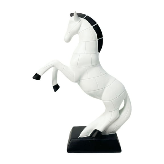 deevoka Animal Sculpture Resin Figurine Birthday Table Centerpiece Shop Horse Statue White