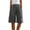 Dark Gray, variant on Bermuda Shorts for Women Half Shorts Pants Summer Elastic Waist Buttons Casual Linen Pockets Pants S-3XL