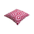 thumbnail image 3 of TreeWool (Pack of 2) Ogee Ikat Accent Decorative Cotton Throw Pillow Covers (16 x 16 Inches, Red), 3 of 6