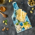 thumbnail image 5 of Aquatic Cutting Board, Surfer on Waves Water Sports Recreation Palms Sea Sailboats Summertime Holiday, Tempered Glass Cutting and Serving Board, Wine Bottle Shape, Blue Pale Blue, by Ambesonne, 5 of 5