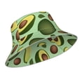 thumbnail image 2 of Gaeub Avocado With Seeds Printed Double Sided Reflective Bucket Hat Foldable Sun Hat for Camping Hiking Fishing, 2 of 9