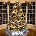 thumbnail image 3 of Coxeer Christmas Tree Mat Round Elk Pattern Fashion Xmas Tree Skirt Tree Base Cover, 3 of 10