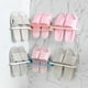 thumbnail image 5 of Toystoory Estante 3 en 1 para almacenamiento de zapatillas, colgador de pared plegable para baño, estante para inodoro, instalación perforada Almacenamiento y organización del hogar Rosa, 5 of 6