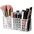 thumbnail image 2 of 3-Slot Clear Acrylic Makeup Brush Holder - Compact, Easy-to-Use Organizer for Cosmetic Brushes, Pens & Desk Accessories, 2 of 14