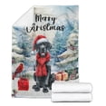 thumbnail image 2 of Merry Christmas Great Dane Enjoys Woofmas Winter Xmas Holiday Cozy Fleece Blanket Danes Dog Lover Gifts Warm Soft Throw Blanket - 02022, 2 of 5