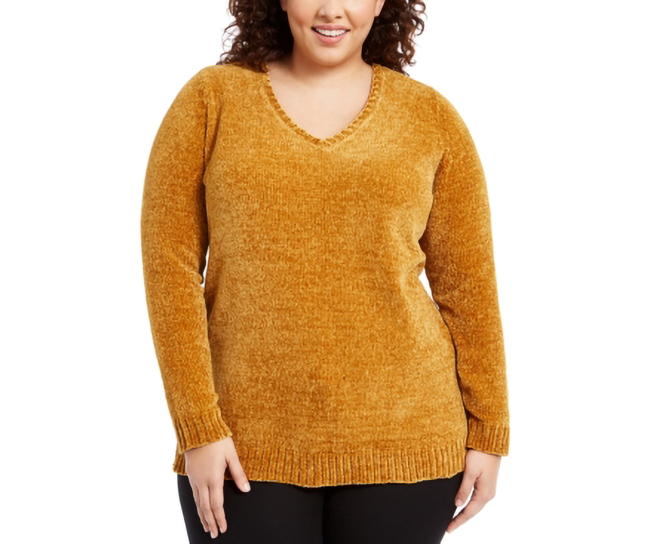 plus size gold sweater