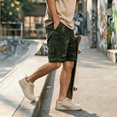 thumbnail image 5 of Dresfit Mens Camo Shorts Loose Fit Drawstring Cargo Shorts Summer 2026 Lightweight Baggy Short Pants Open Bottom Elastic Waist Breathable Outdoor Shorts L, 5 of 7