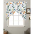 thumbnail image 2 of Colorful Leaf Swag Valances for Windows, Summer Botanical Pastoral Spring Rod Pocket Sheer Valances for Small Windows, Swag Toppers Light Filtering for Kitchen Living Room 2 Panels 28''x36'', 2 of 6