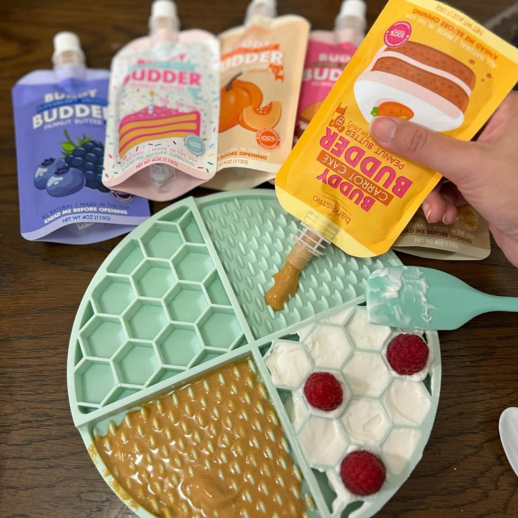 6pk Mixed Buddy Budder Squeeze Pack, Dog Peanut Butter, 4oz each